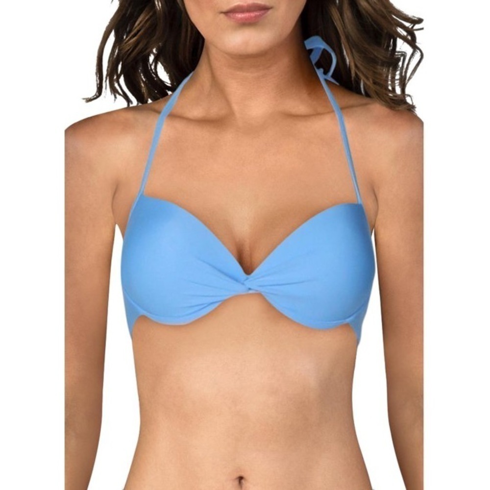 ⭐️NWT, California Waves, Twist-Front,Bikini Top, Padded, Push-Up,Size Large